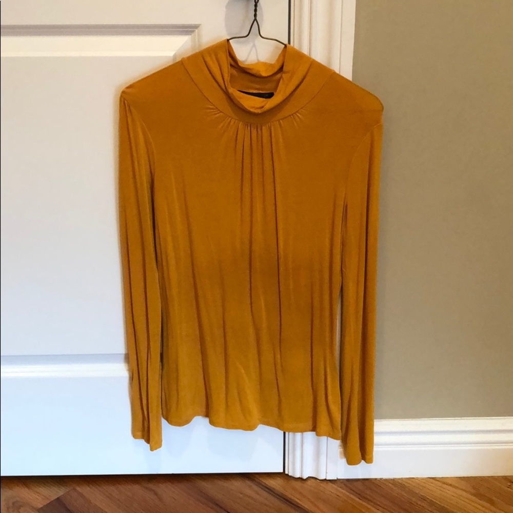 August Silk mock turtleneck